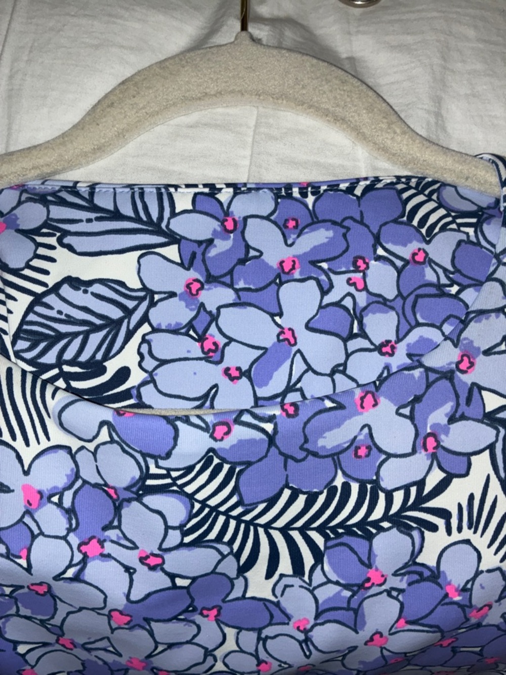 MAHI GOLD Lavender-Blue Floral Sleeveless Shift Dress Sz L - Picture 3 of 12